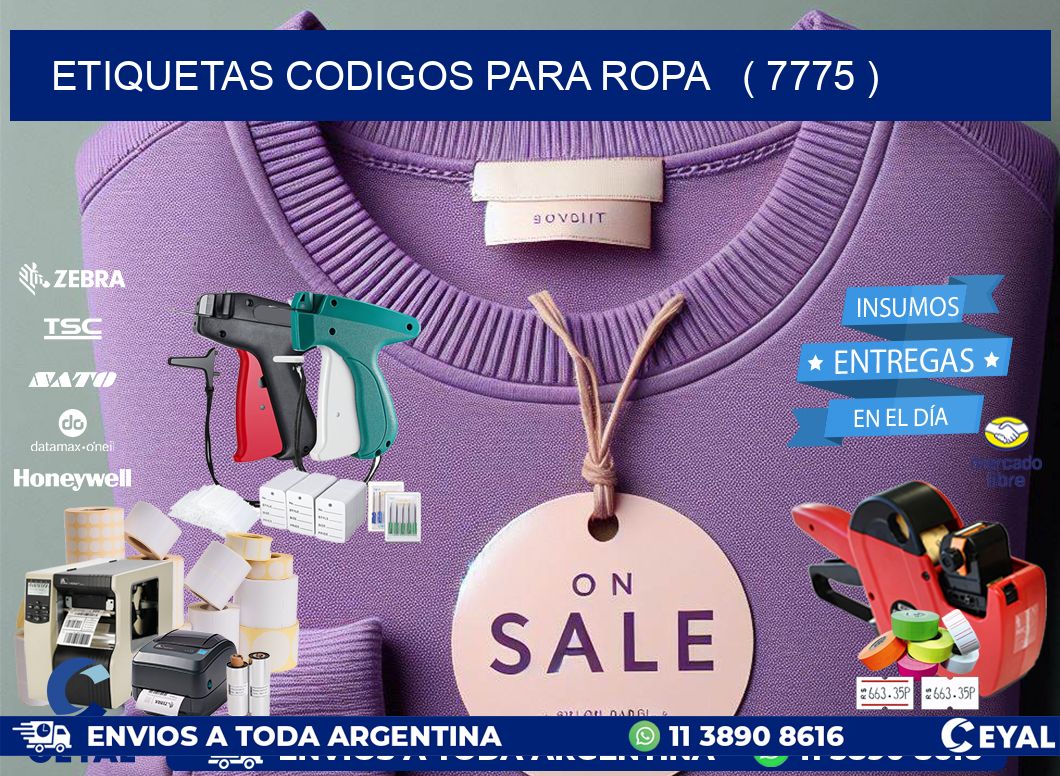 ETIQUETAS CODIGOS PARA ROPA   ( 7775 )