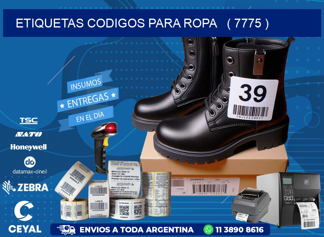 ETIQUETAS CODIGOS PARA ROPA   ( 7775 )