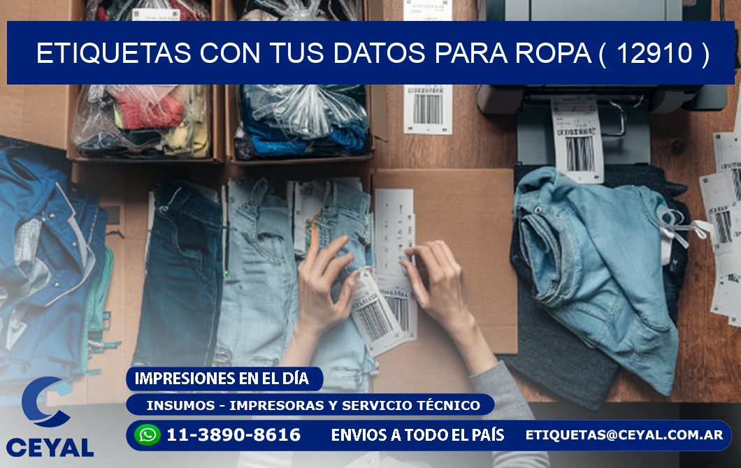 ETIQUETAS CON TUS DATOS PARA ROPA ( 12910 )