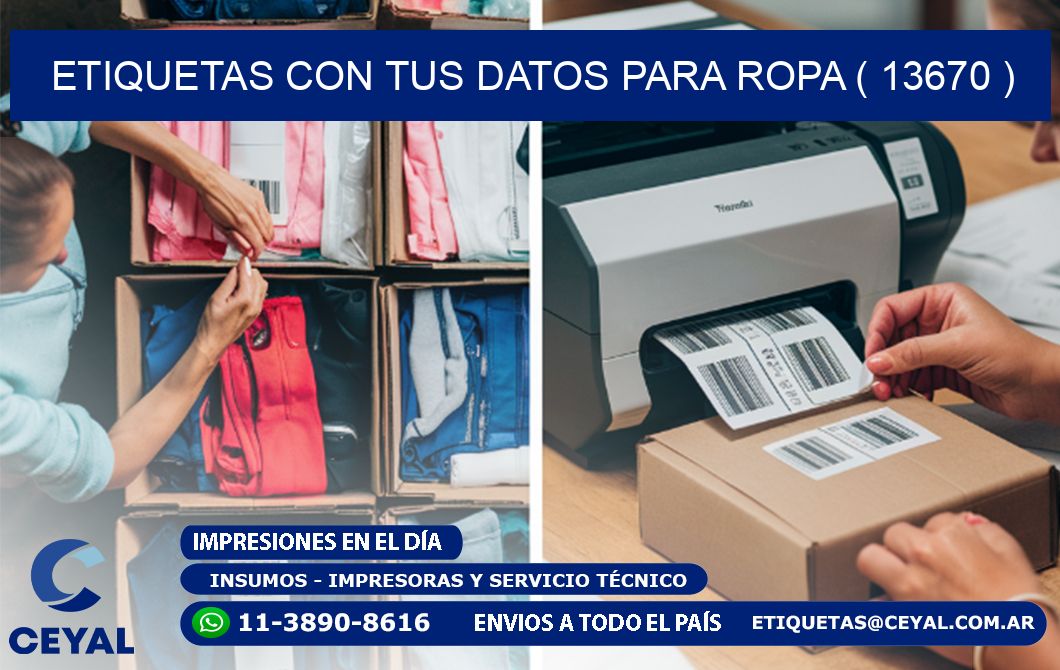 ETIQUETAS CON TUS DATOS PARA ROPA ( 13670 )