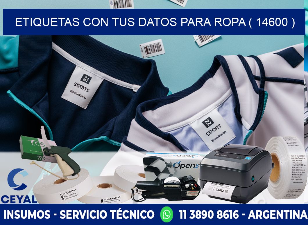 ETIQUETAS CON TUS DATOS PARA ROPA ( 14600 )