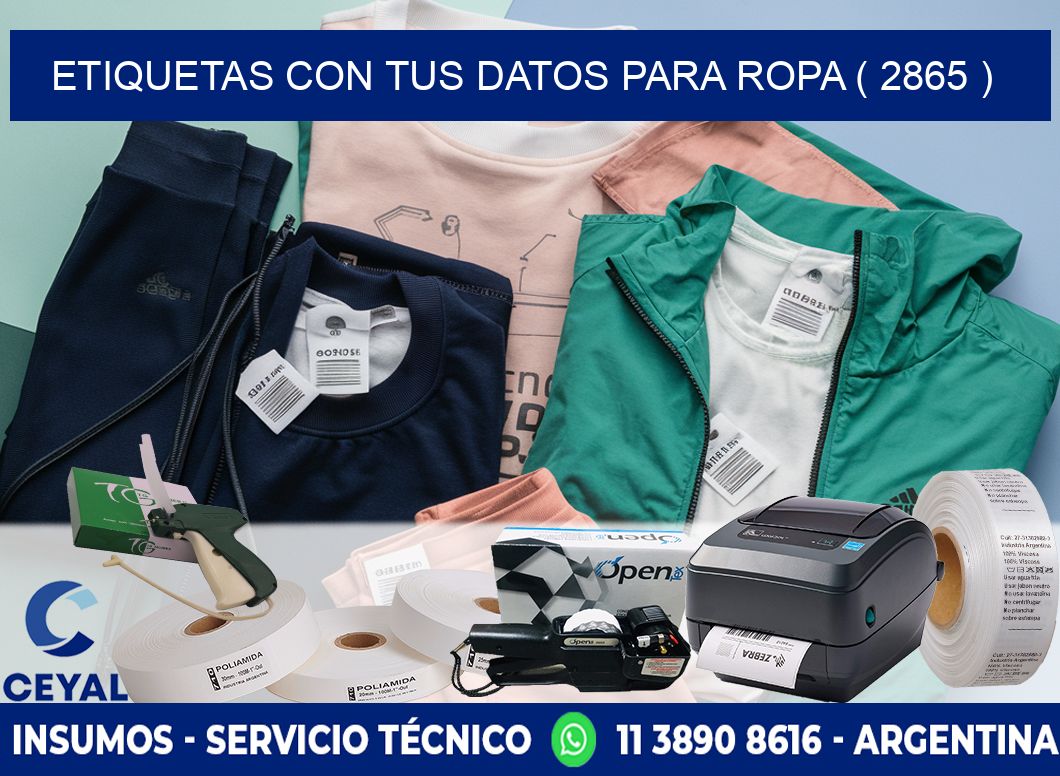 ETIQUETAS CON TUS DATOS PARA ROPA ( 2865 )