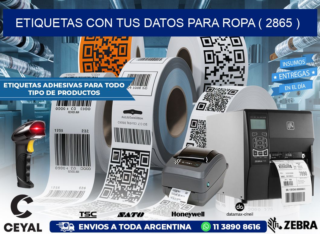 ETIQUETAS CON TUS DATOS PARA ROPA ( 2865 )