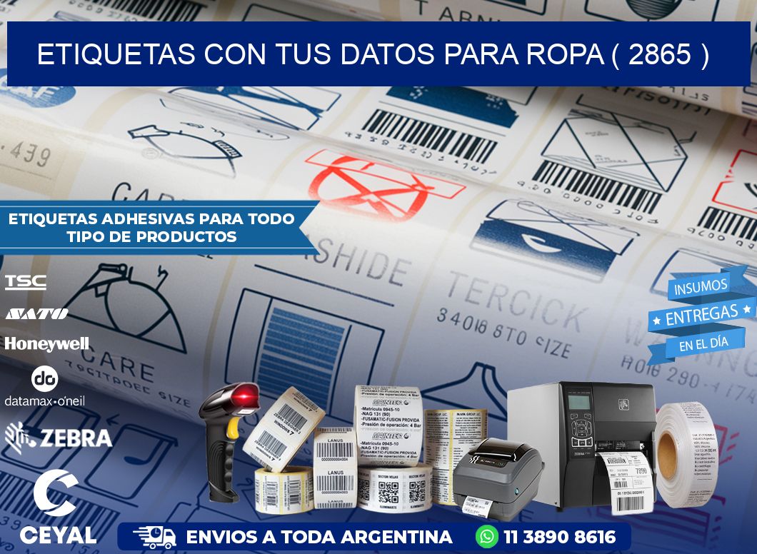 ETIQUETAS CON TUS DATOS PARA ROPA ( 2865 )