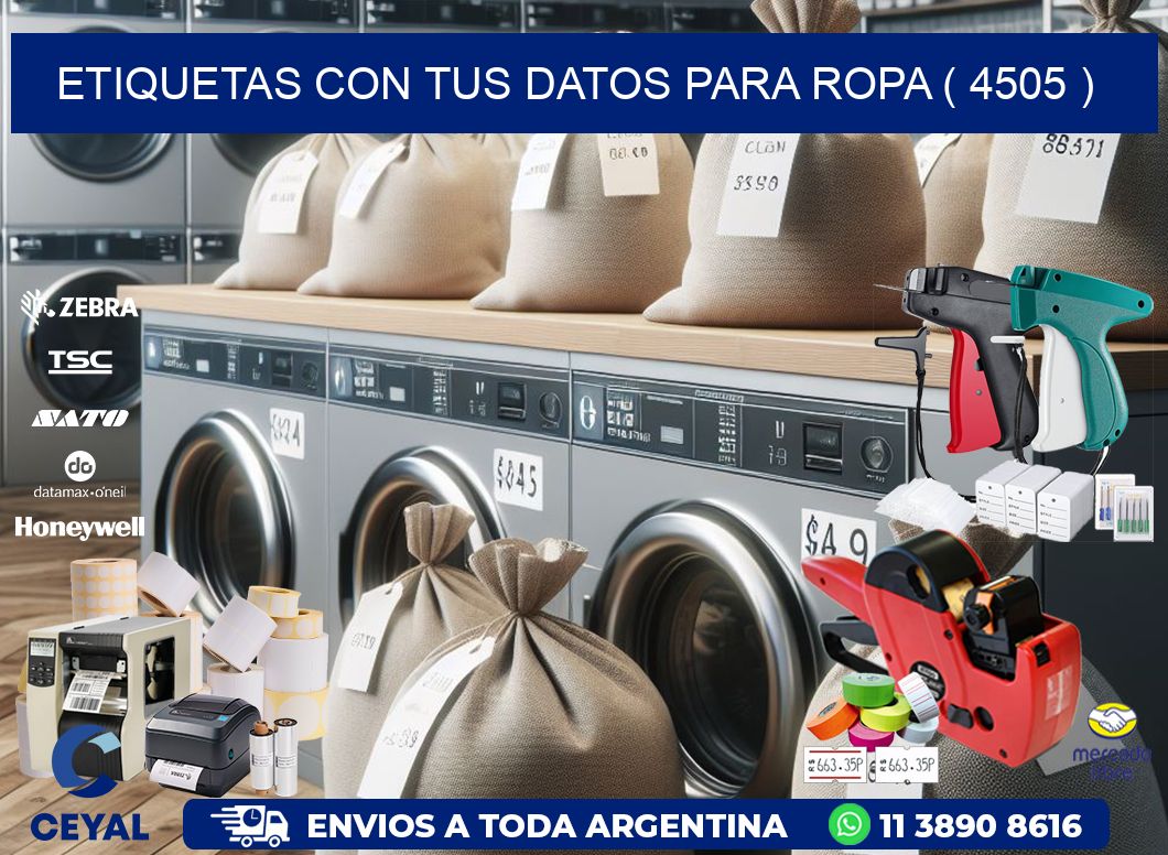 ETIQUETAS CON TUS DATOS PARA ROPA ( 4505 )