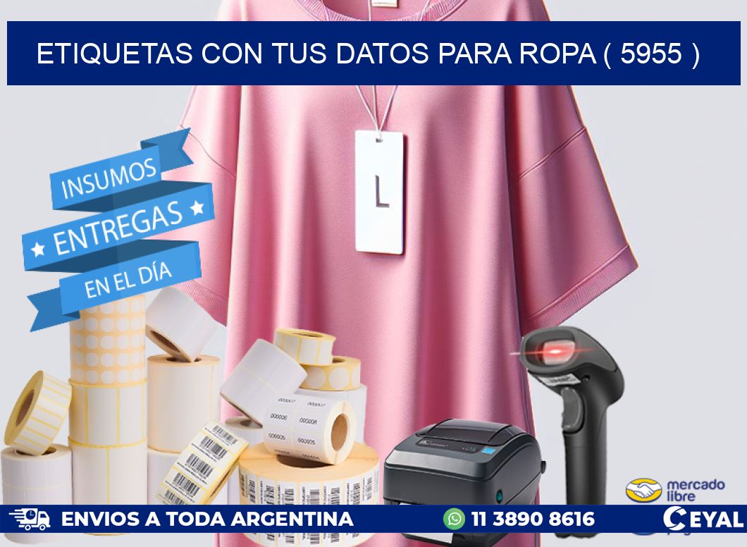 ETIQUETAS CON TUS DATOS PARA ROPA ( 5955 )