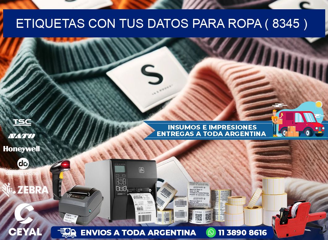 ETIQUETAS CON TUS DATOS PARA ROPA ( 8345 )