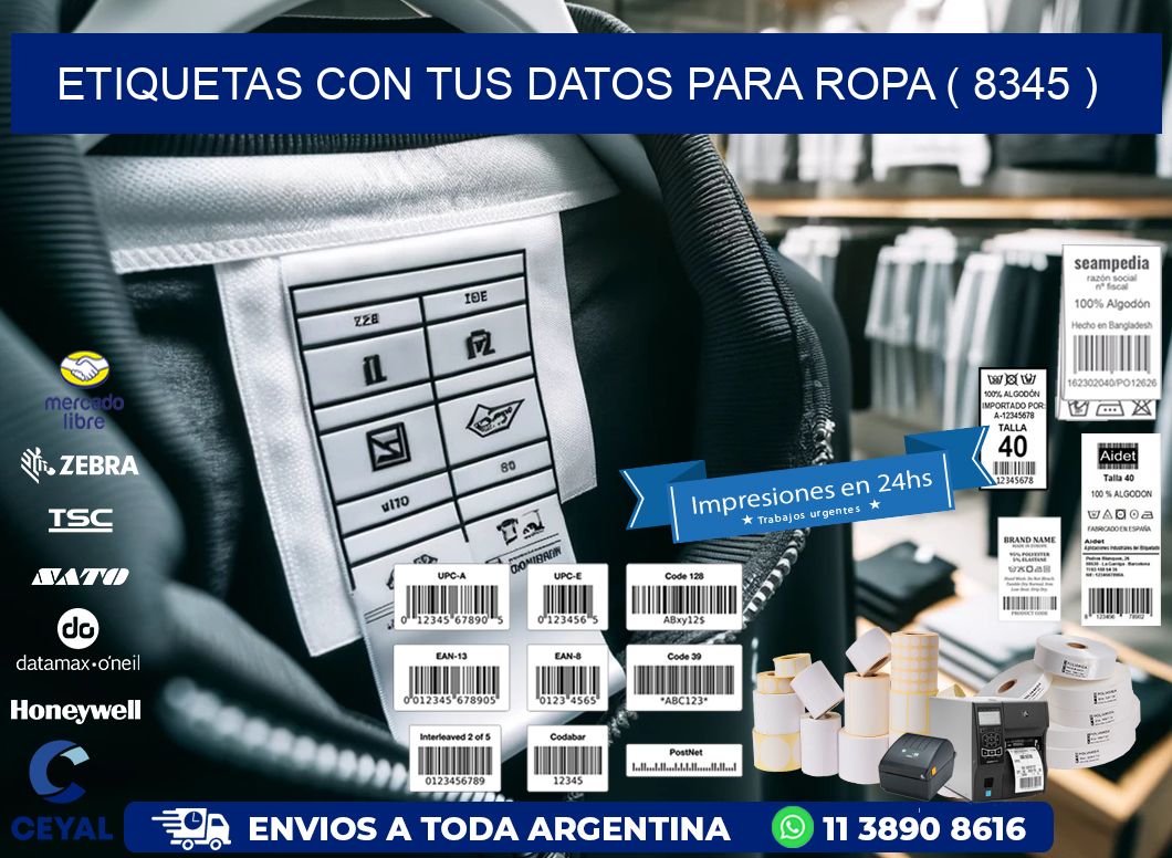 ETIQUETAS CON TUS DATOS PARA ROPA ( 8345 )