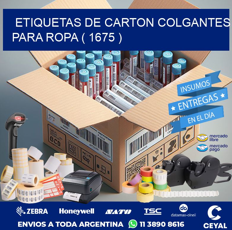 ETIQUETAS DE CARTON COLGANTES PARA ROPA ( 1675 )