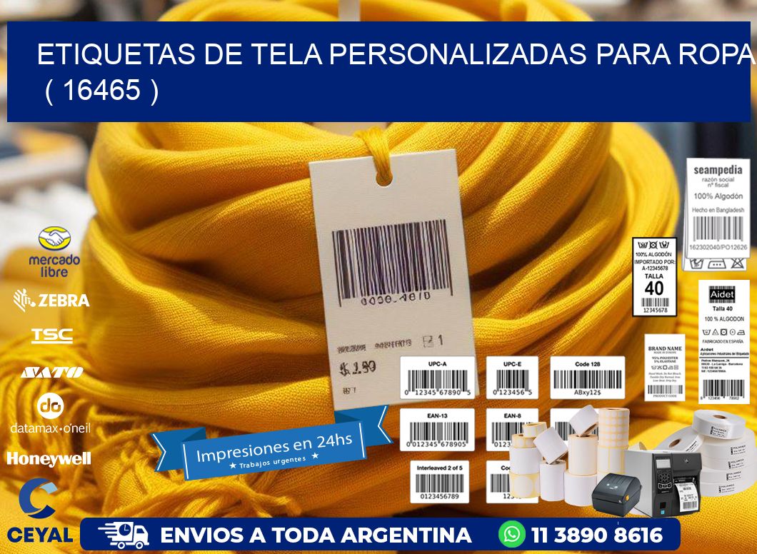 ETIQUETAS DE TELA PERSONALIZADAS PARA ROPA   ( 16465 )