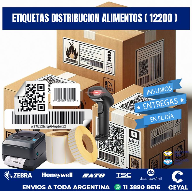 ETIQUETAS DISTRIBUCION ALIMENTOS ( 12200 )