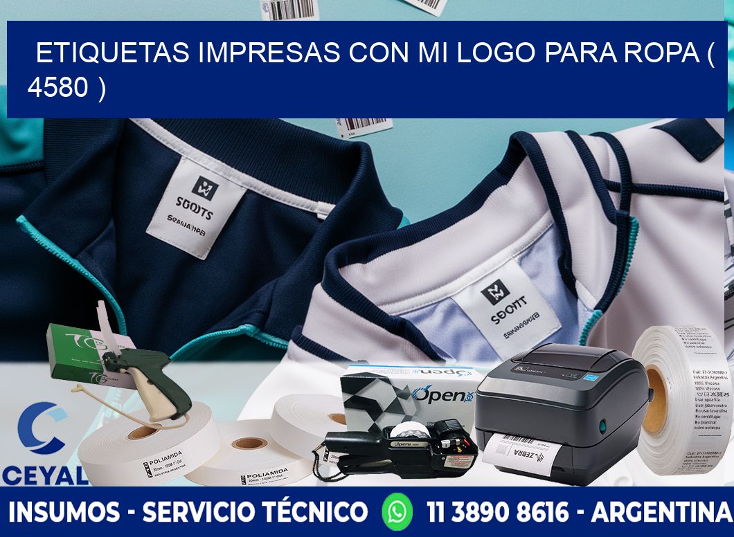 ETIQUETAS IMPRESAS CON MI LOGO PARA ROPA ( 4580 )