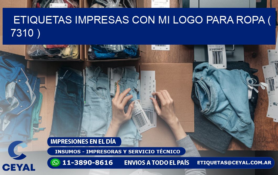 ETIQUETAS IMPRESAS CON MI LOGO PARA ROPA ( 7310 )