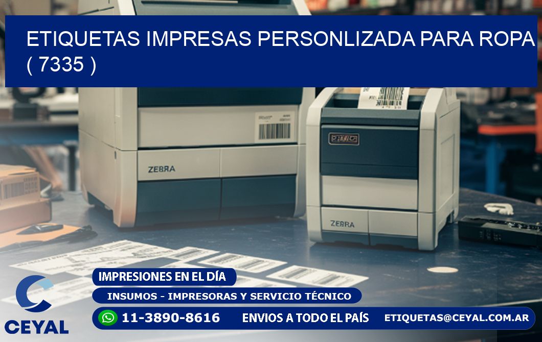 ETIQUETAS IMPRESAS PERSONLIZADA PARA ROPA   ( 7335 )