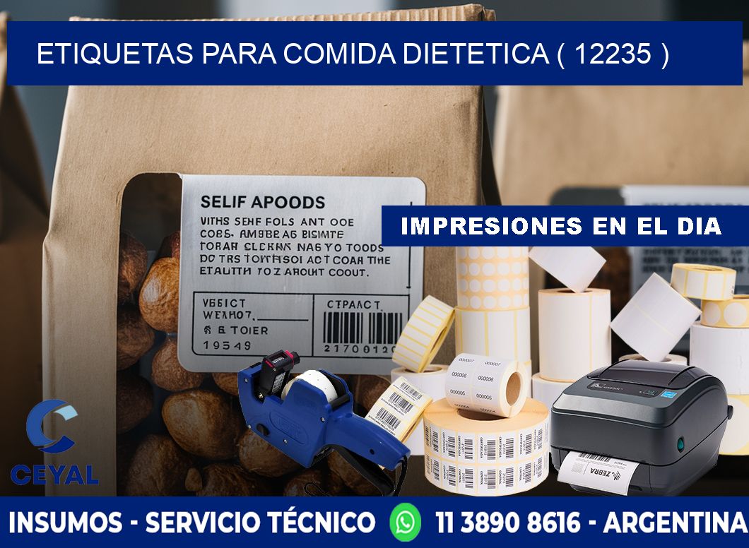 ETIQUETAS PARA COMIDA DIETETICA ( 12235 )