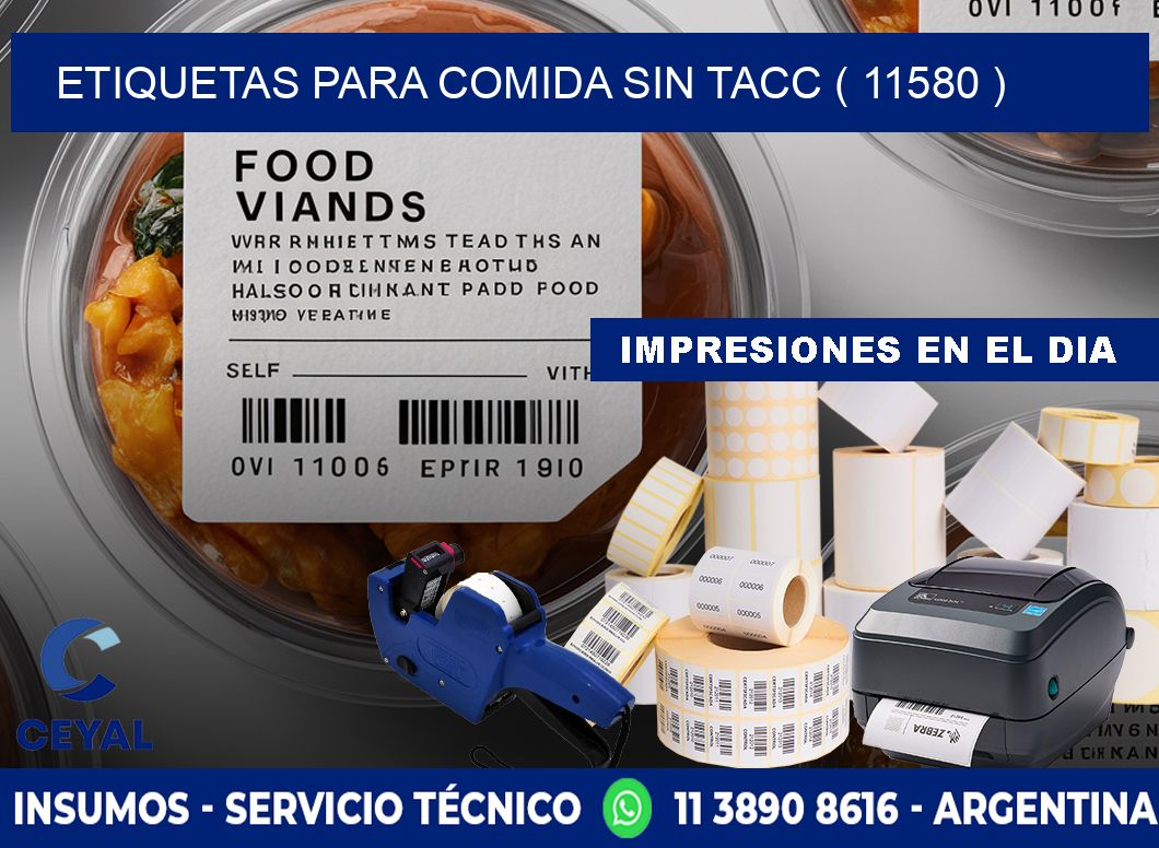 ETIQUETAS PARA COMIDA SIN TACC ( 11580 )