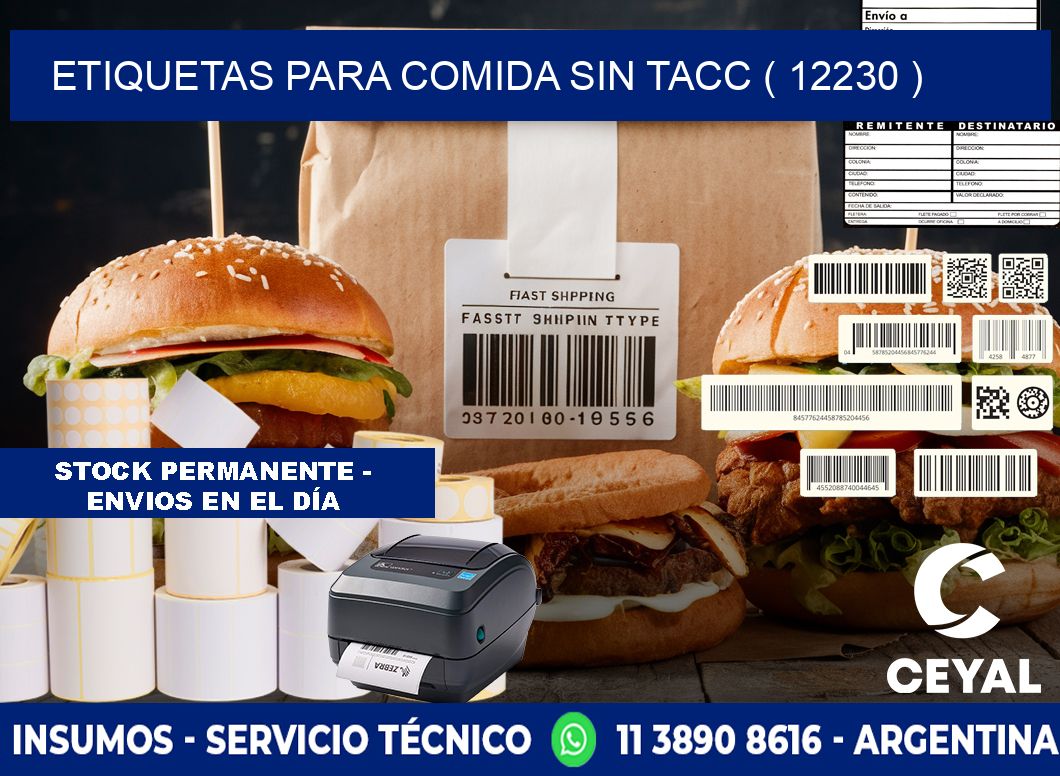 ETIQUETAS PARA COMIDA SIN TACC ( 12230 )