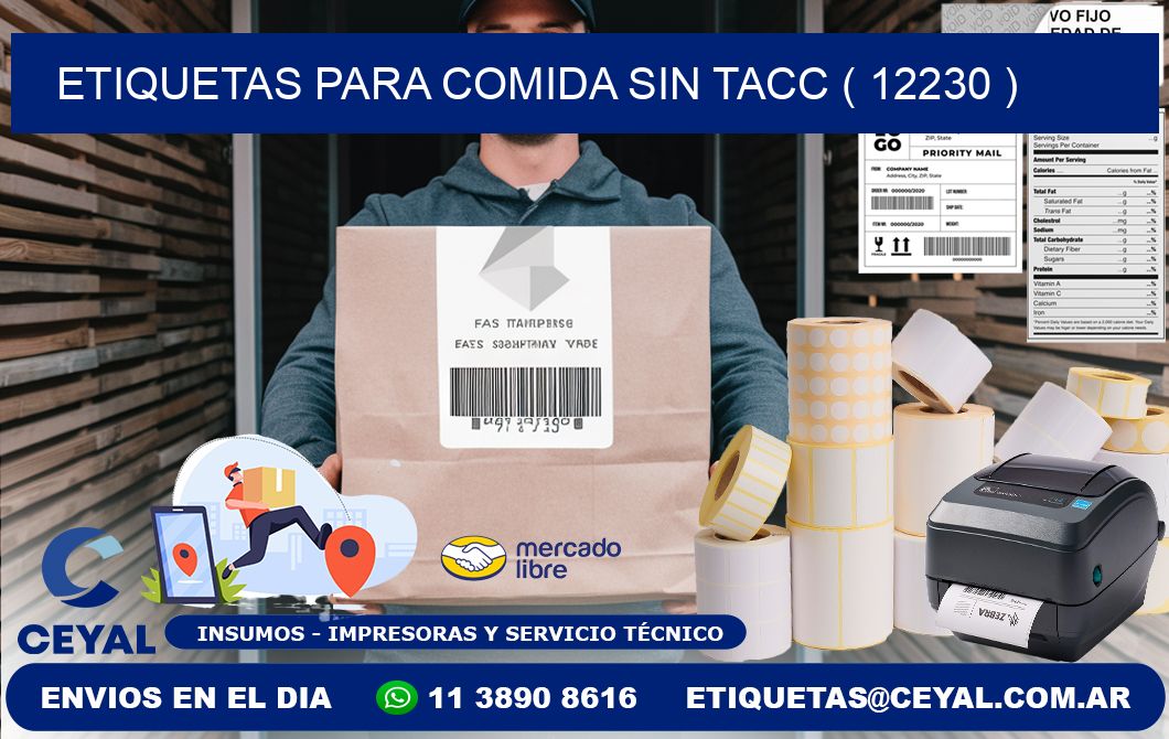 ETIQUETAS PARA COMIDA SIN TACC ( 12230 )