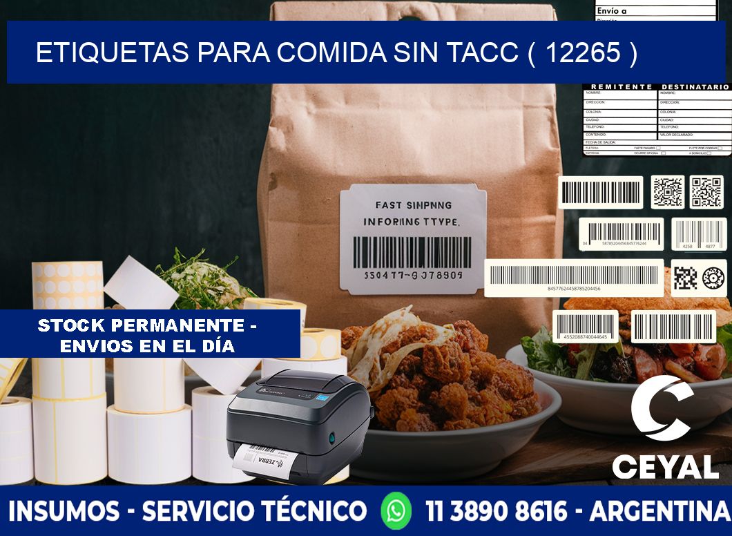 ETIQUETAS PARA COMIDA SIN TACC ( 12265 )