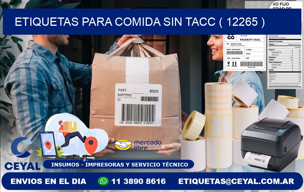 ETIQUETAS PARA COMIDA SIN TACC ( 12265 )