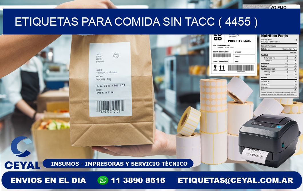 ETIQUETAS PARA COMIDA SIN TACC ( 4455 )