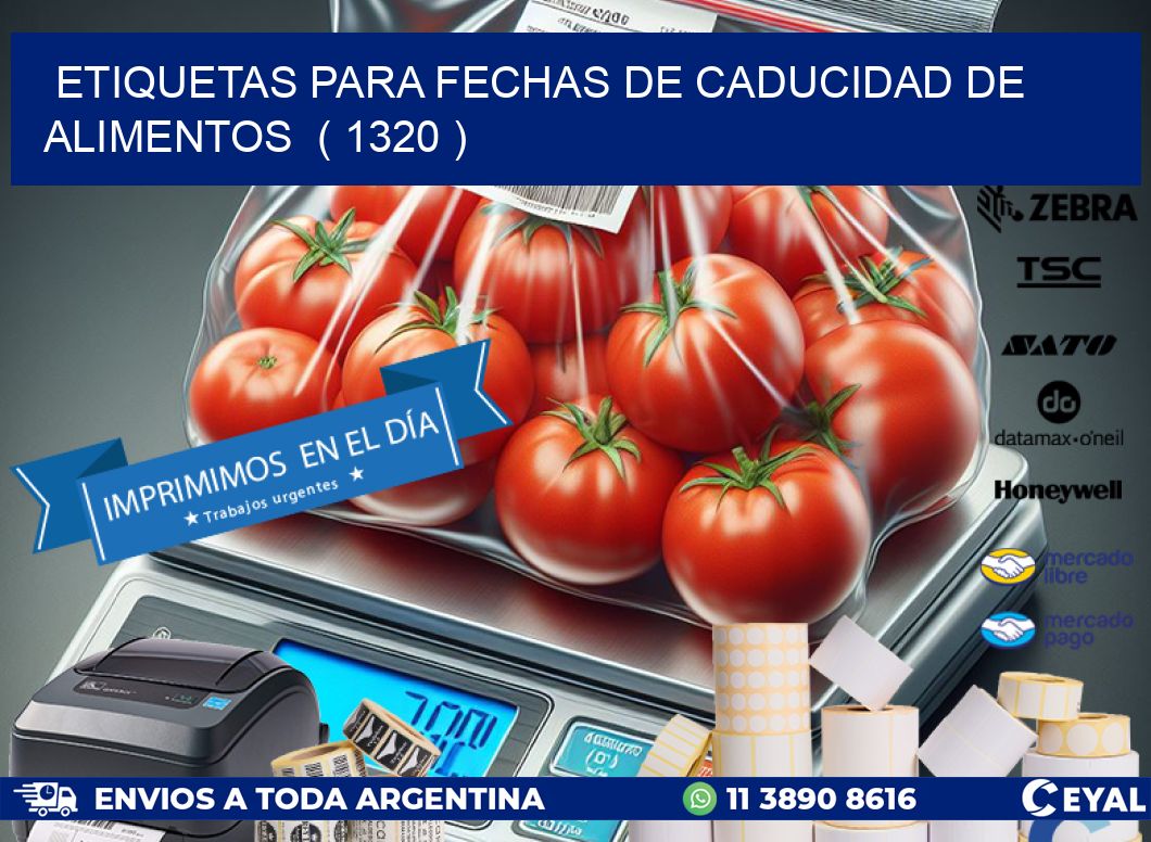 ETIQUETAS PARA FECHAS DE CADUCIDAD DE ALIMENTOS  ( 1320 )