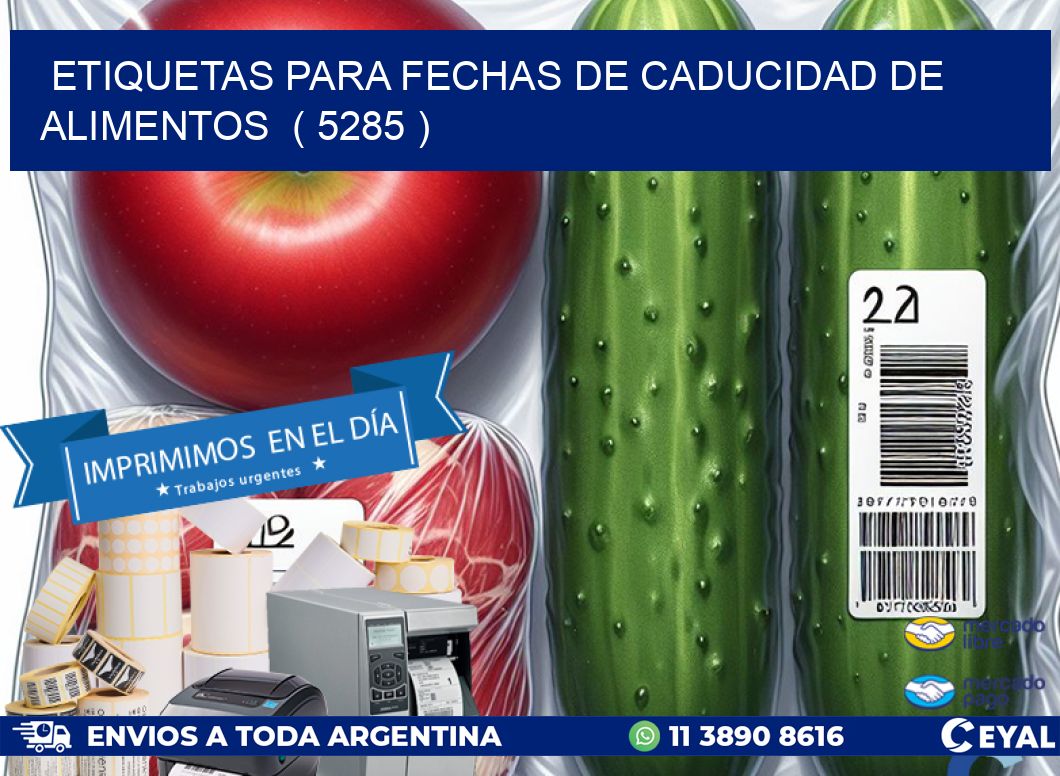 ETIQUETAS PARA FECHAS DE CADUCIDAD DE ALIMENTOS  ( 5285 )