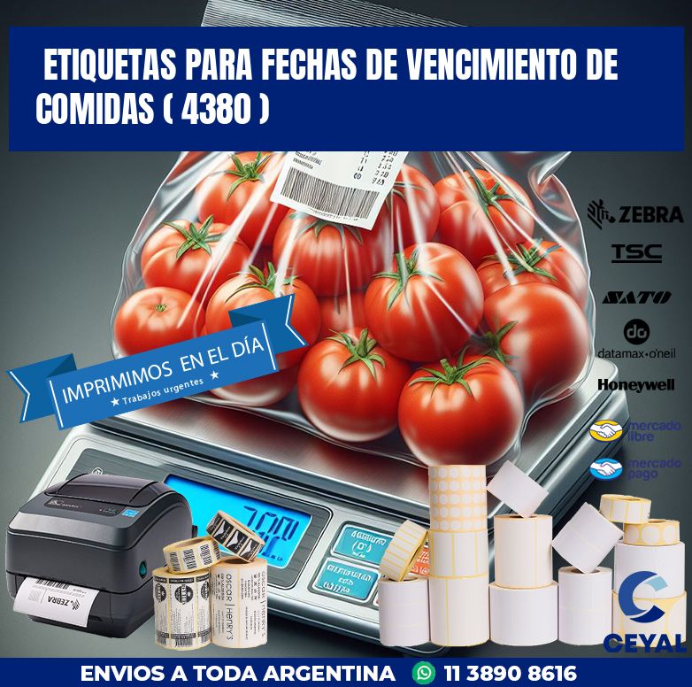 ETIQUETAS PARA FECHAS DE VENCIMIENTO DE COMIDAS ( 4380 )