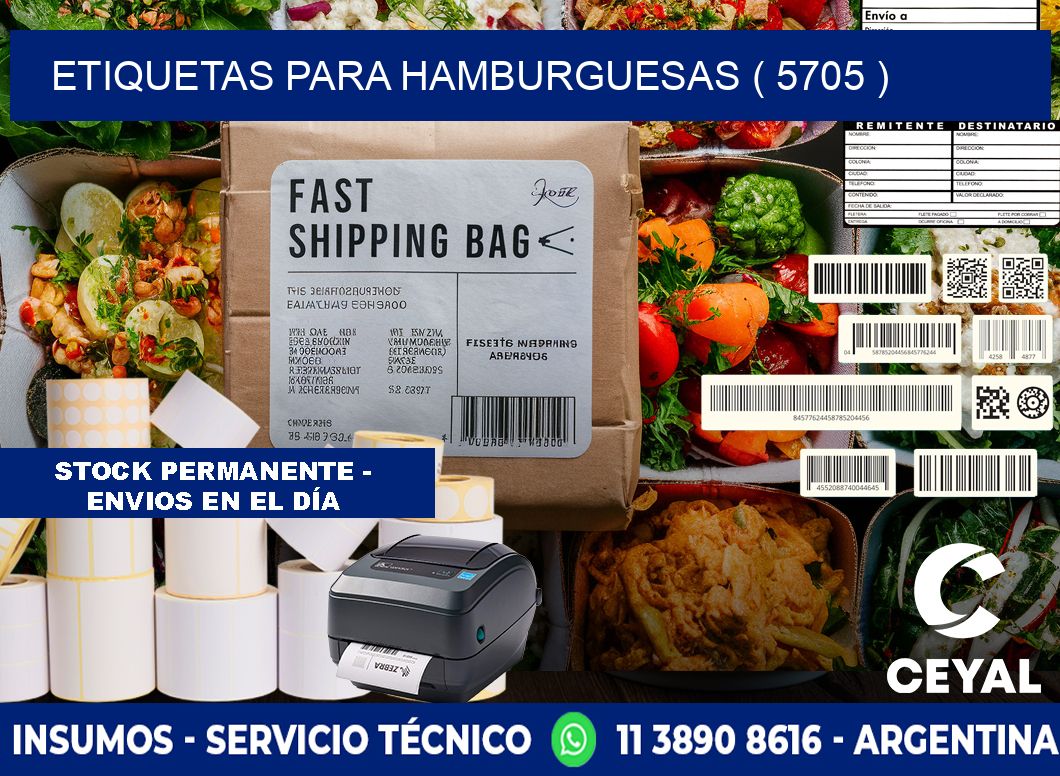 ETIQUETAS PARA HAMBURGUESAS ( 5705 )