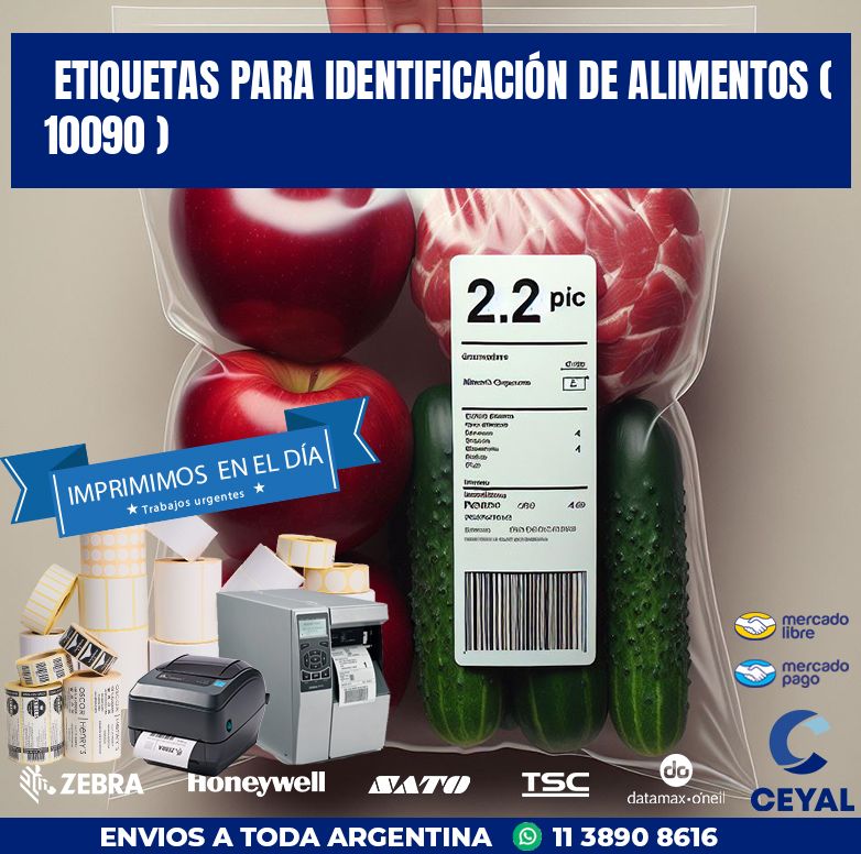 ETIQUETAS PARA IDENTIFICACIÓN DE ALIMENTOS ( 10090 )