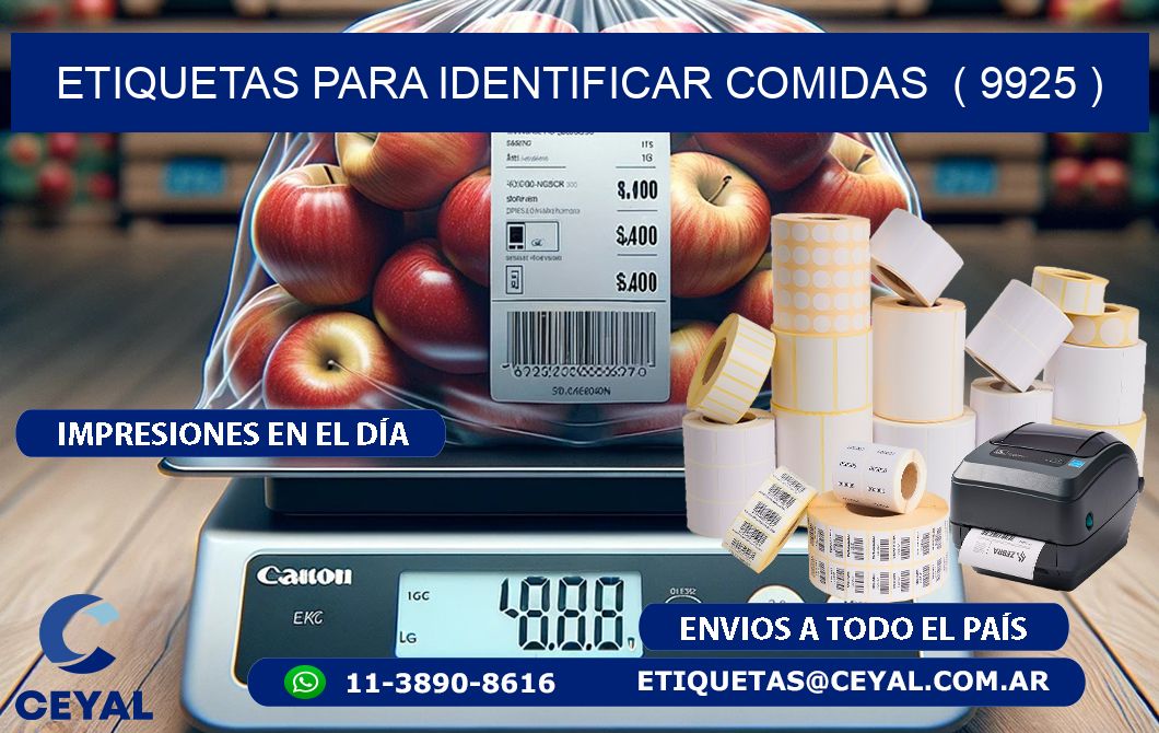 ETIQUETAS PARA IDENTIFICAR COMIDAS  ( 9925 )