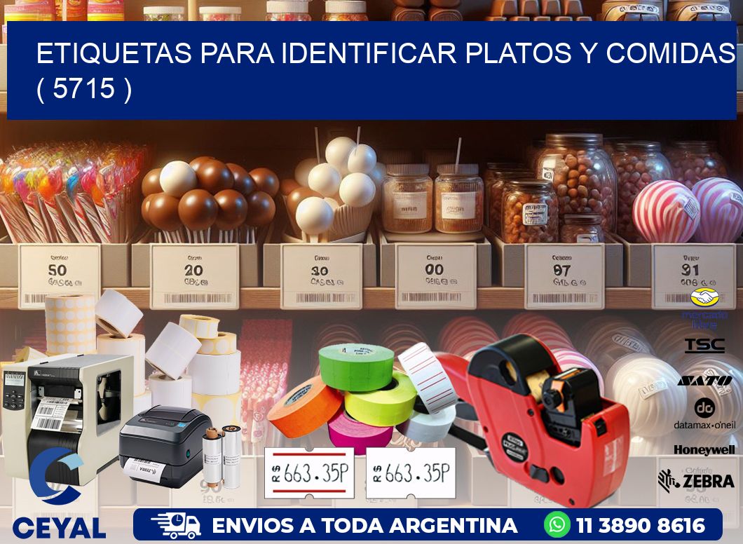 ETIQUETAS PARA IDENTIFICAR PLATOS Y COMIDAS  ( 5715 )