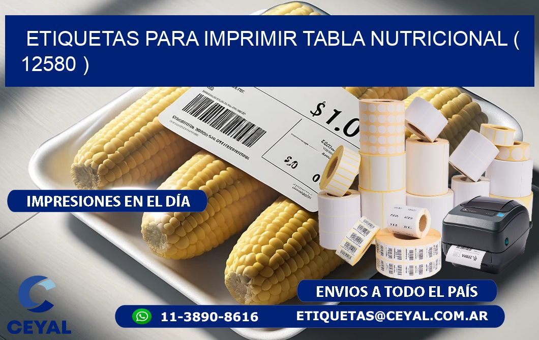 ETIQUETAS PARA IMPRIMIR TABLA NUTRICIONAL ( 12580 )