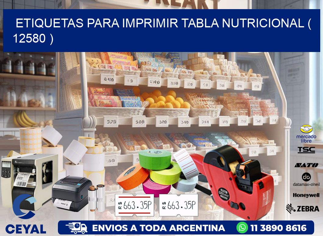 ETIQUETAS PARA IMPRIMIR TABLA NUTRICIONAL ( 12580 )