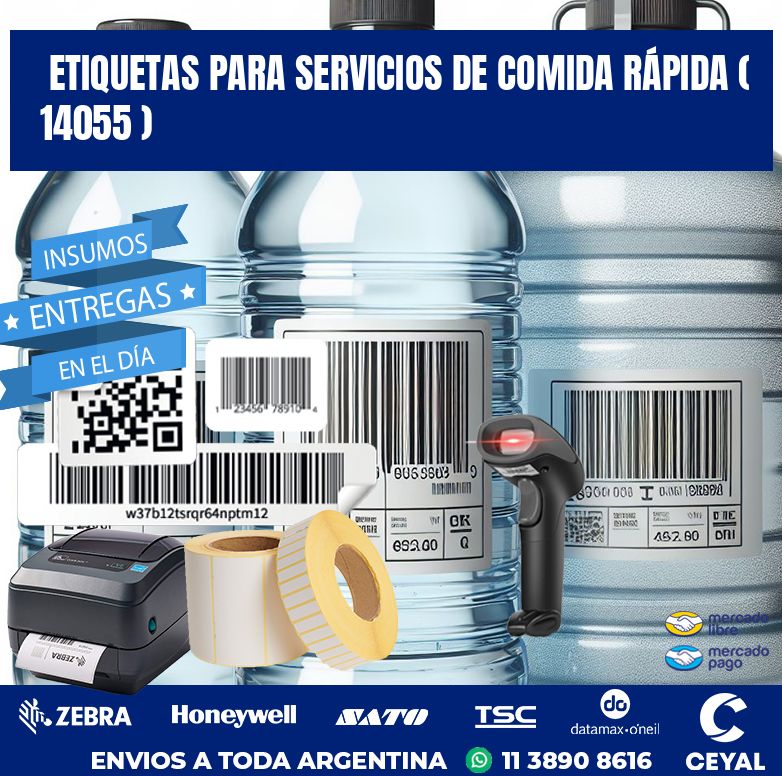 ETIQUETAS PARA SERVICIOS DE COMIDA RÁPIDA ( 14055 )