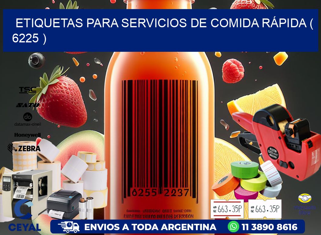 ETIQUETAS PARA SERVICIOS DE COMIDA RÁPIDA ( 6225 )