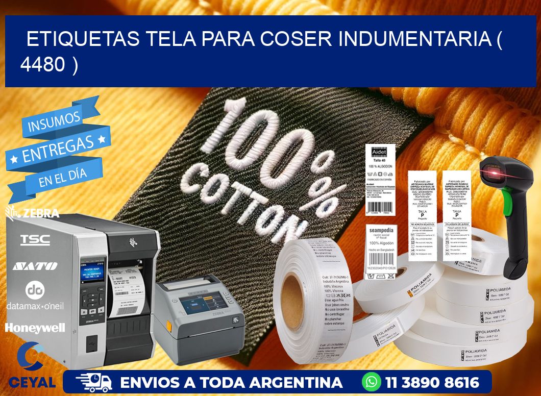 ETIQUETAS TELA PARA COSER INDUMENTARIA ( 4480 )