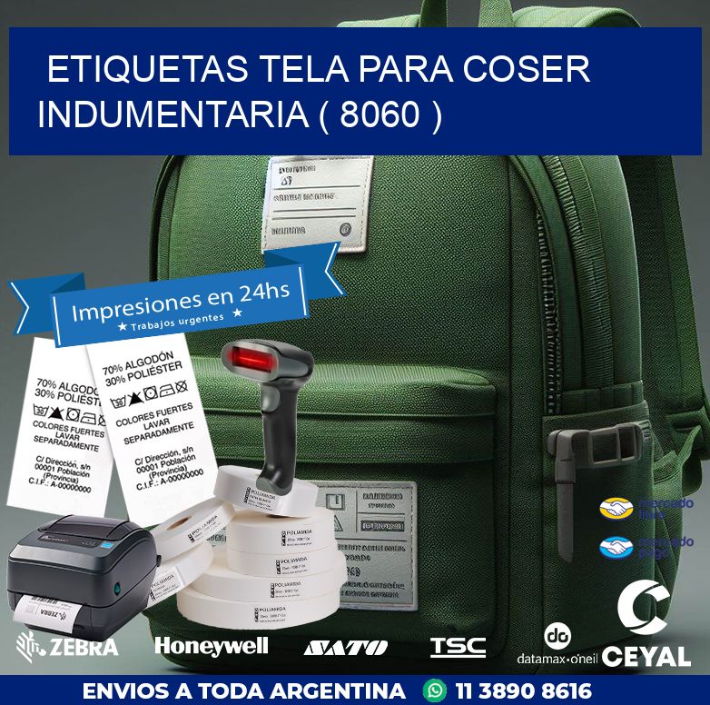 ETIQUETAS TELA PARA COSER INDUMENTARIA ( 8060 )