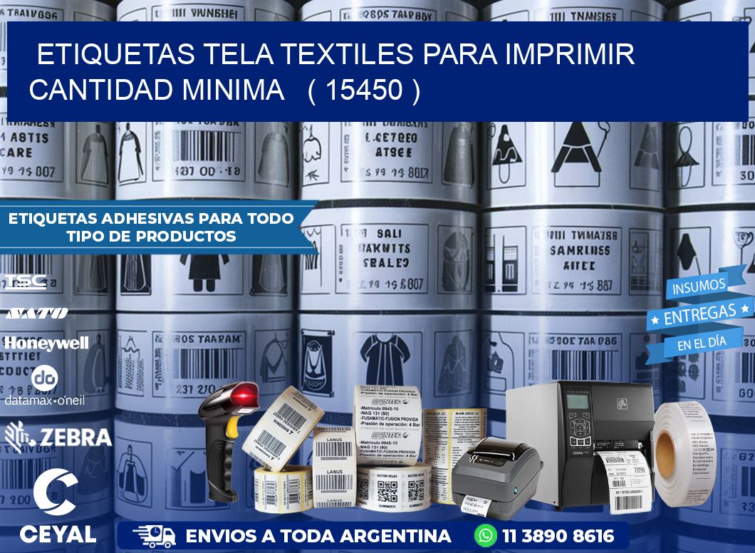 ETIQUETAS TELA TEXTILES PARA IMPRIMIR CANTIDAD MINIMA   ( 15450 )