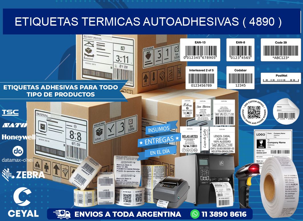 ETIQUETAS TERMICAS AUTOADHESIVAS ( 4890 )