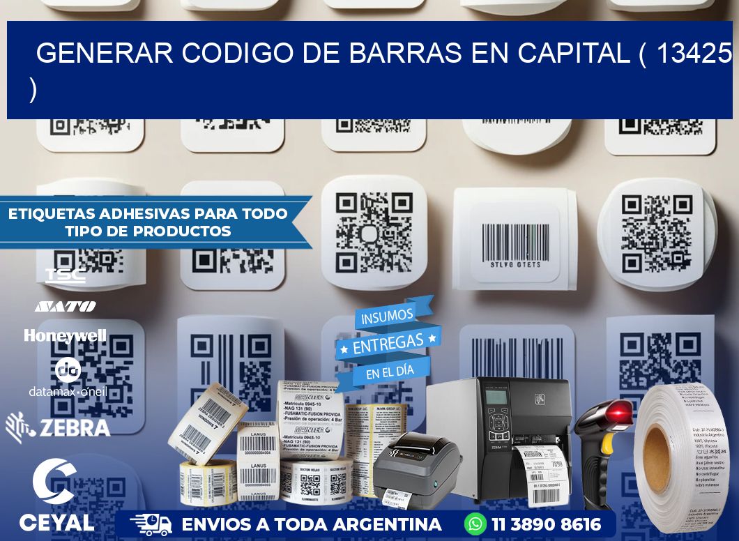 GENERAR CODIGO DE BARRAS EN CAPITAL ( 13425 )