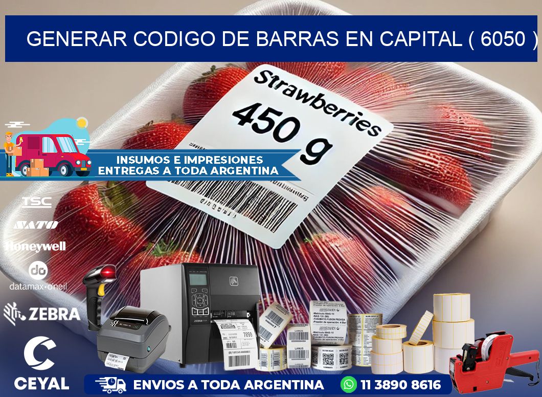 GENERAR CODIGO DE BARRAS EN CAPITAL ( 6050 )