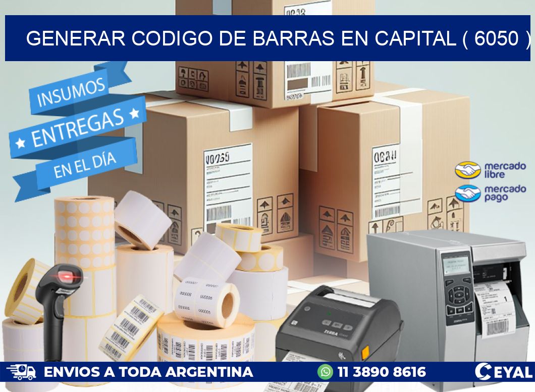 GENERAR CODIGO DE BARRAS EN CAPITAL ( 6050 )