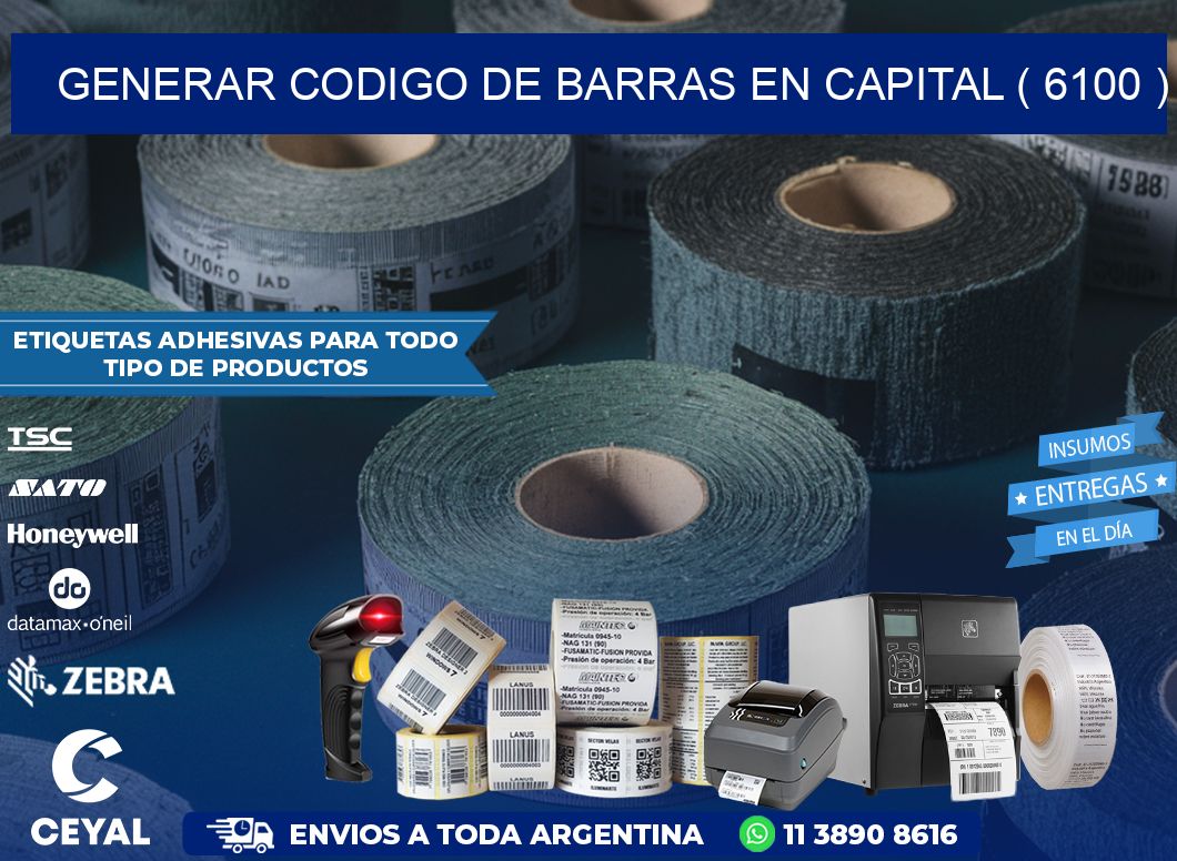 GENERAR CODIGO DE BARRAS EN CAPITAL ( 6100 )