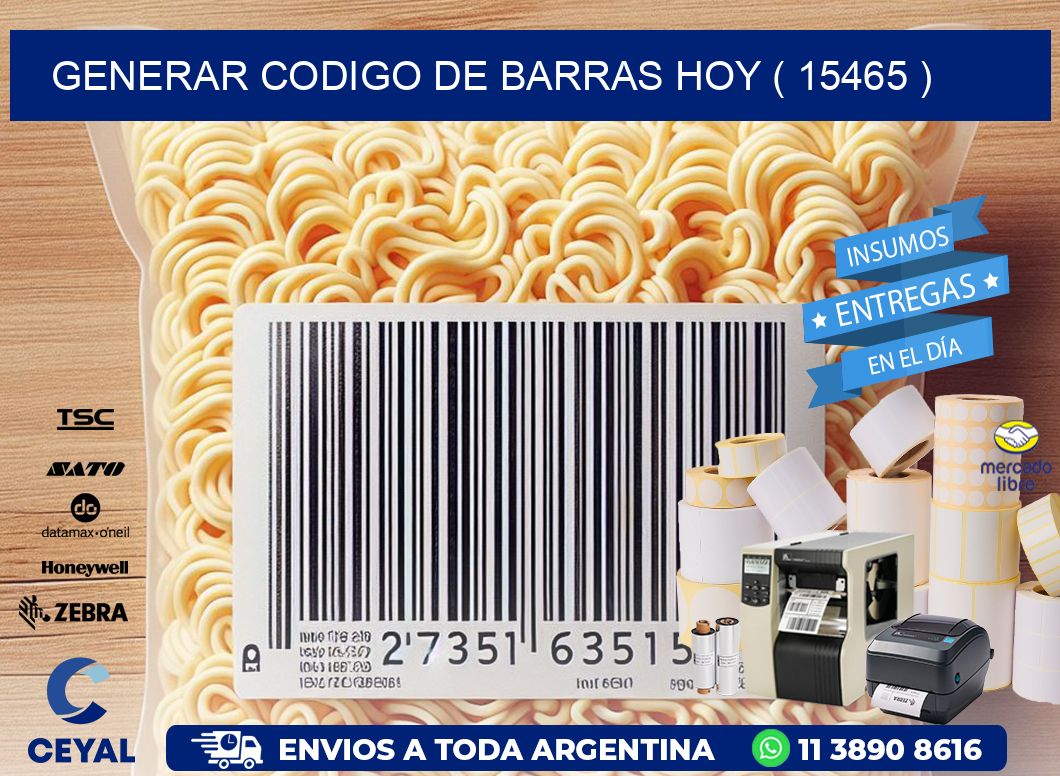 GENERAR CODIGO DE BARRAS HOY ( 15465 )