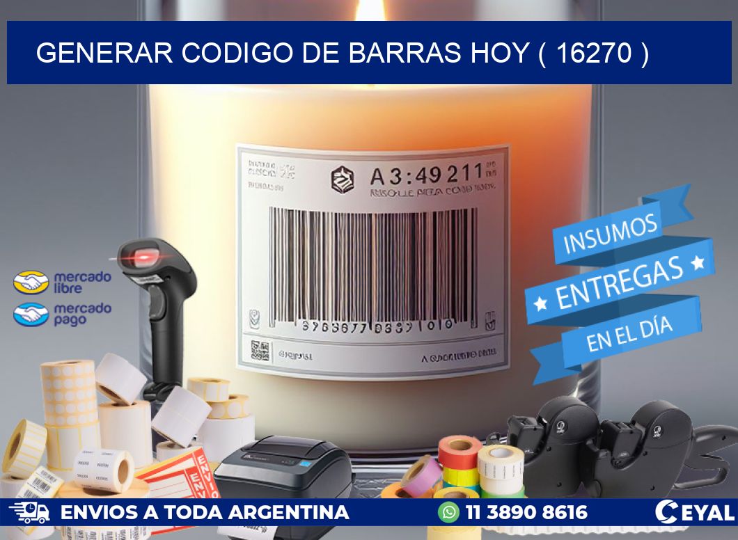 GENERAR CODIGO DE BARRAS HOY ( 16270 )