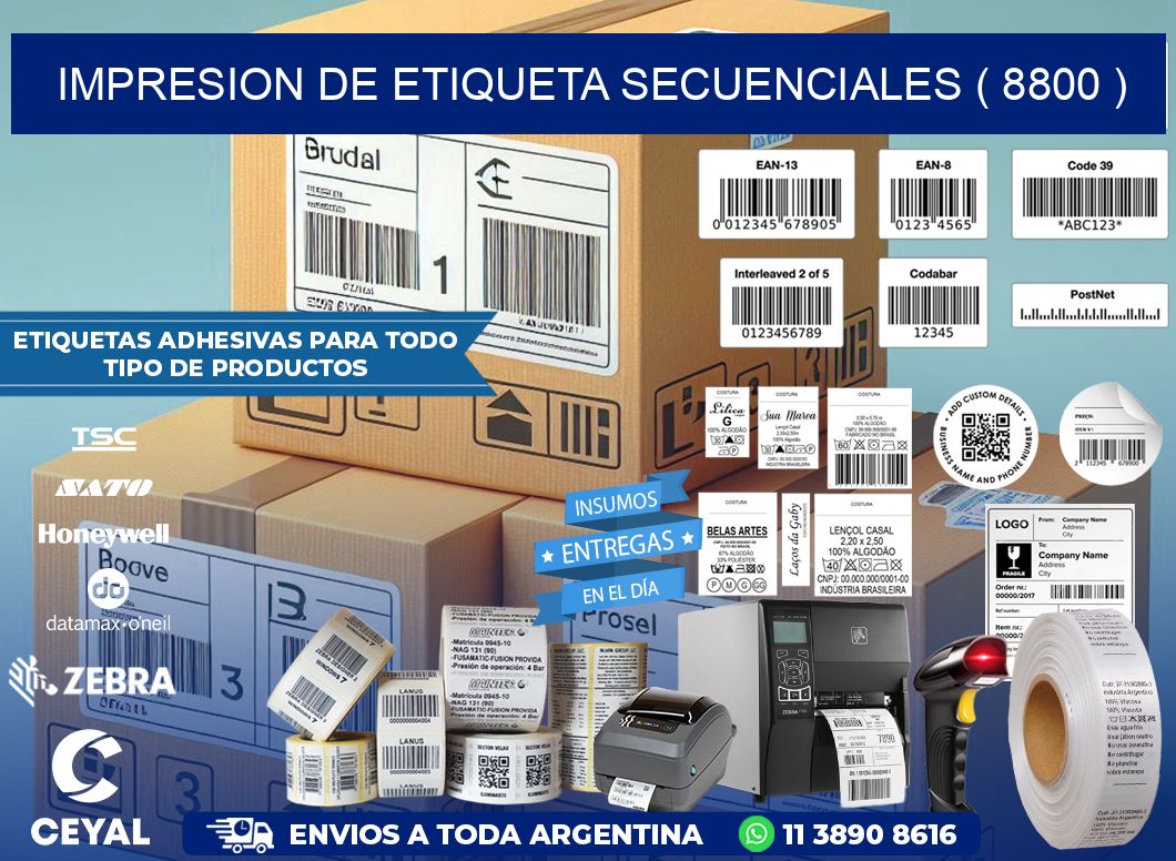 IMPRESION DE ETIQUETA SECUENCIALES ( 8800 )