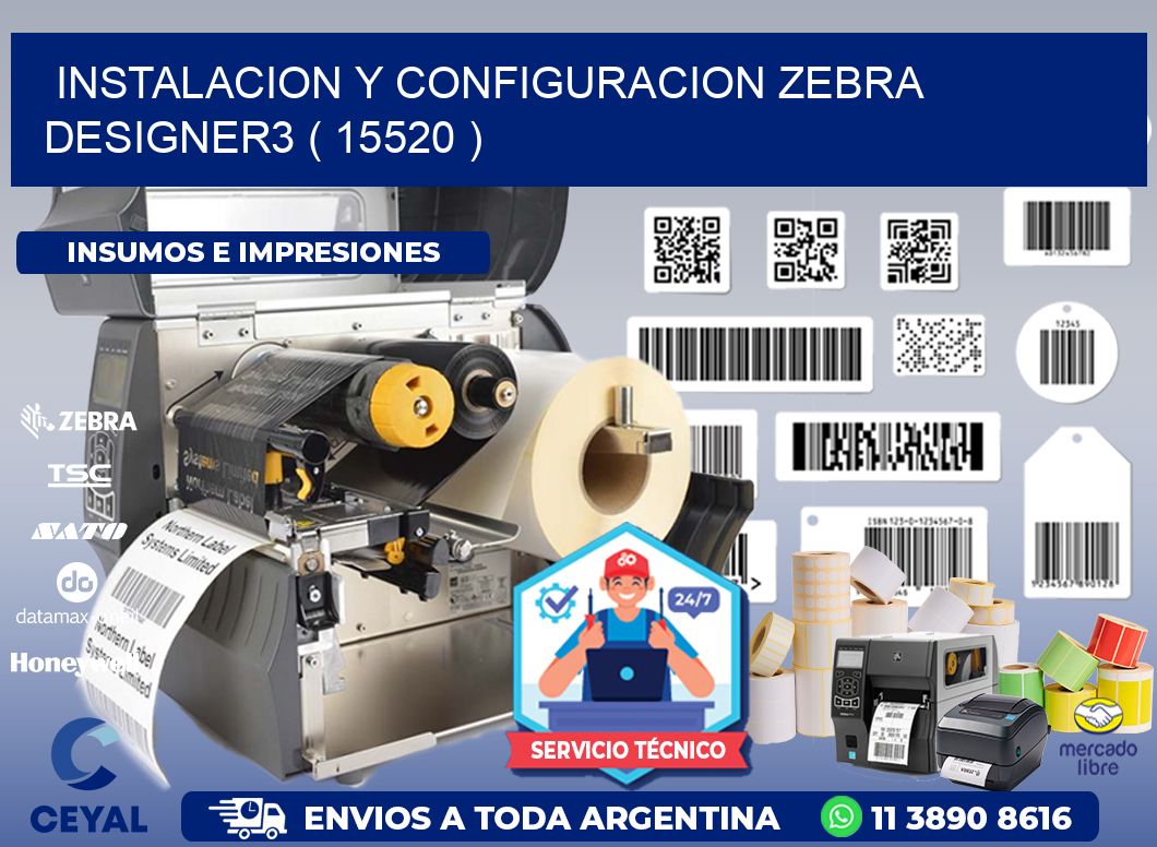 INSTALACION Y CONFIGURACION ZEBRA DESIGNER3 ( 15520 )