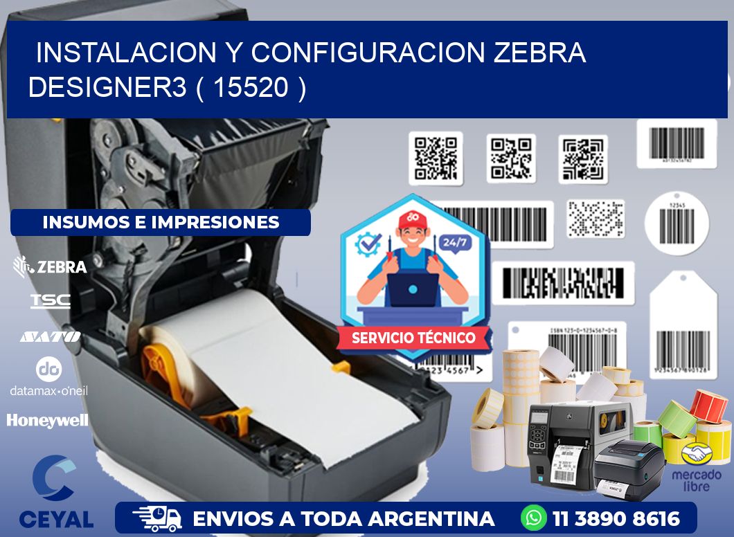 INSTALACION Y CONFIGURACION ZEBRA DESIGNER3 ( 15520 )