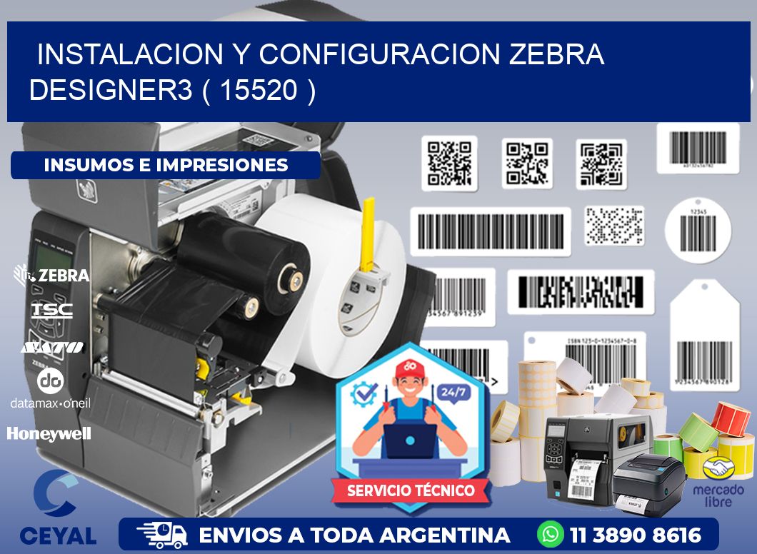 INSTALACION Y CONFIGURACION ZEBRA DESIGNER3 ( 15520 )